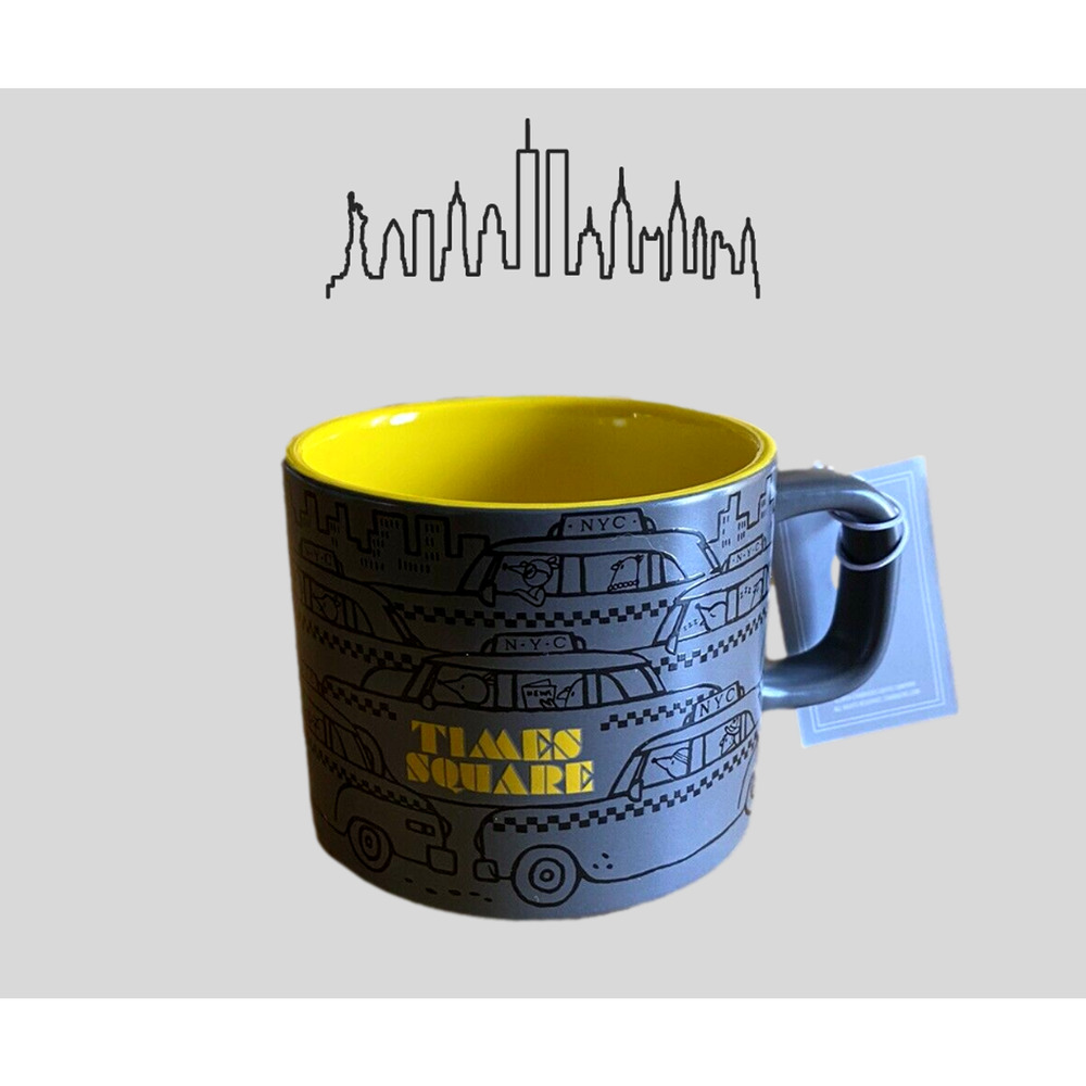 Starbucks Mug New York City Times Square 12 oz NYC Taxi Yellow Cab The Big Apple